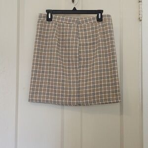 Paper Crane Plaid Pencil / Mini Skirt Sz L